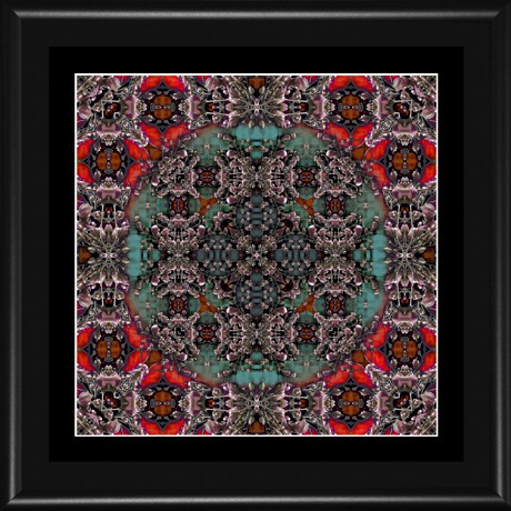 Magnólie (MANDALA 076) MANDALA 076 - 18x18 (15x15) rám černý kov